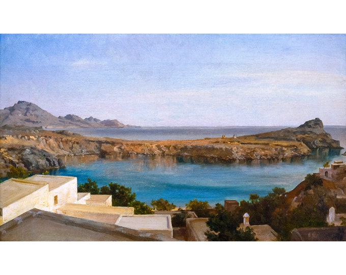 Frederic Leighton, Lindos, Rhodes, 1867 | Art Print | Canvas Print | Fine Art Poster | Art Reproduction | Archival Giclee | Gift Wrapped