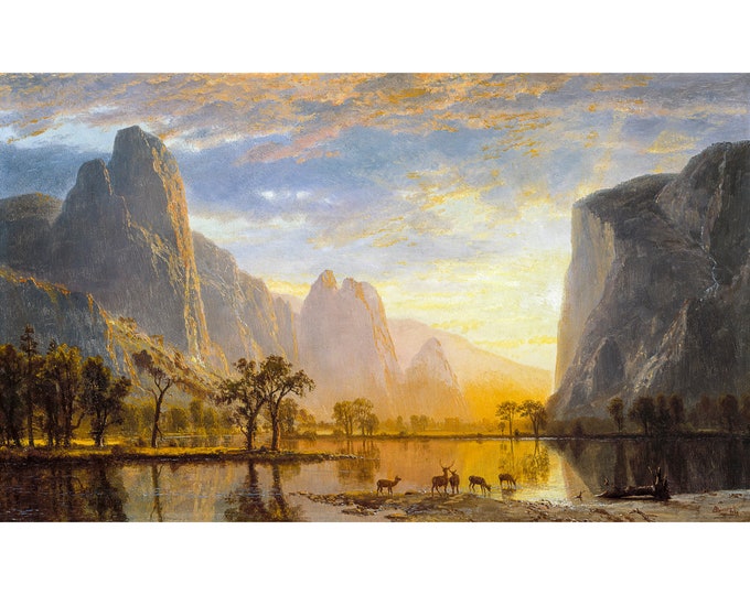 Albert Bierstadt, Valley of the Yosemite, 1864 | Art Print | Canvas Print | Fine Art Poster | Art Reproduction | Archival Giclee | Gift Wrap