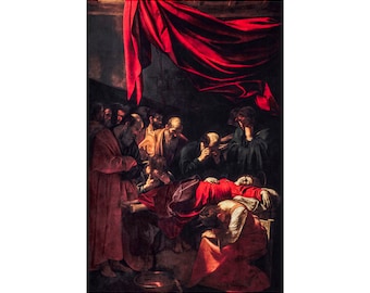 Caravaggio, Death of the Virgin, 1606 | Art Print | Canvas Print | Fine Art Poster | Art Reproduction | Archival Giclee | Gift Wrapped