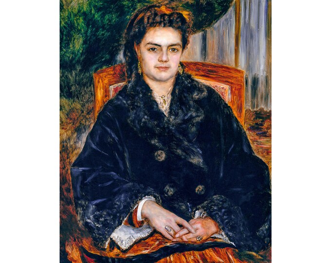 Renoir, Madame Edouard Bernier, 1871 | Art Print | Canvas Print | Fine Art Poster | Art Reproduction | Archival Giclee | Gift Wrapped