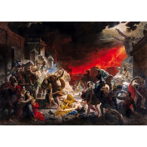 Karl Bryullov, The Last Day of Pompeii, 1833 | Art Print | Canvas Print | Fine Art Poster | Art Reproduction | Archival Giclee | Gift Wrap