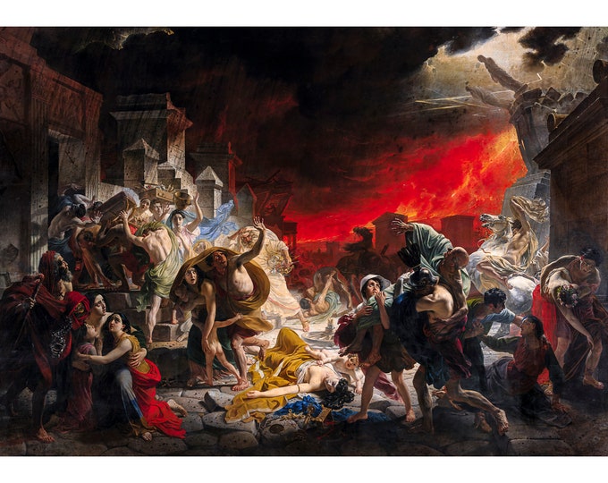 Karl Bryullov, The Last Day of Pompeii, 1833 | Art Print | Canvas Print | Fine Art Poster | Art Reproduction | Archival Giclee | Gift Wrap