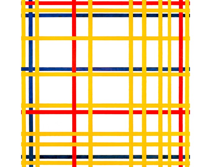 Piet Mondrian, New York City I, 1942 | Art Print | Canvas Print | Fine Art Poster | Art Reproduction | Archival Giclee | Gift Wrapped