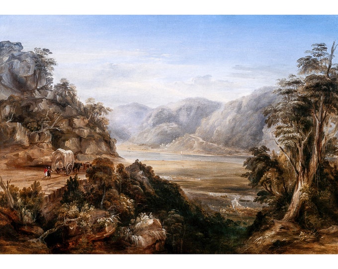 Conrad Martens, Wiseman's Ferry in 1838 | Art Print | Canvas Print | Fine Art Poster | Art Reproduction | Archival Giclee | Gift Wrapped