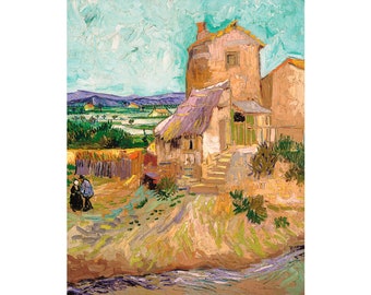 Van Gogh - The Old Mill, (1888), Canvas Print or Fine Art Giclee - Enhanced
