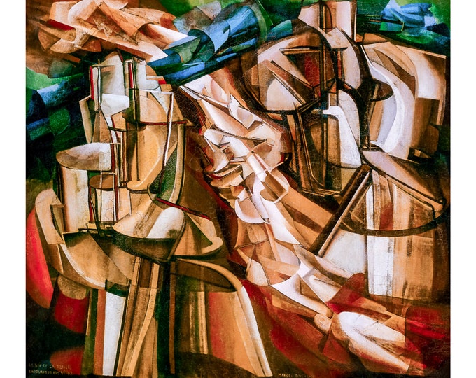 Marcel Duchamp, The King and Queen Surrounded by Swift Nudes, 1912 | Art Print | Canvas Print | Fine Art Poster | Art Reproduction