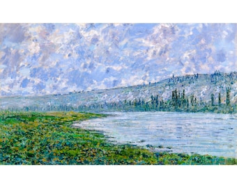 Claude Monet, The Seine at Vétheuil, 1880 | Art Print | Canvas Print | Fine Art Poster | Art Reproduction | Archival Giclee | Gift Wrapped