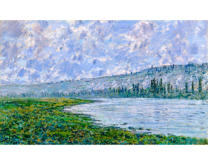 Claude Monet, The Seine at Vétheuil, 1880 | Art Print | Canvas Print | Fine Art Poster | Art Reproduction | Archival Giclee | Gift Wrapped