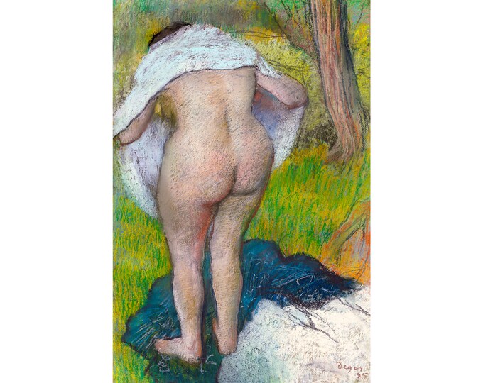 Edgar Degas, Girl Drying Herself, 1885 | Art Print | Canvas Print | Fine Art Poster | Art Reproduction | Archival Giclee | Gift Wrapped