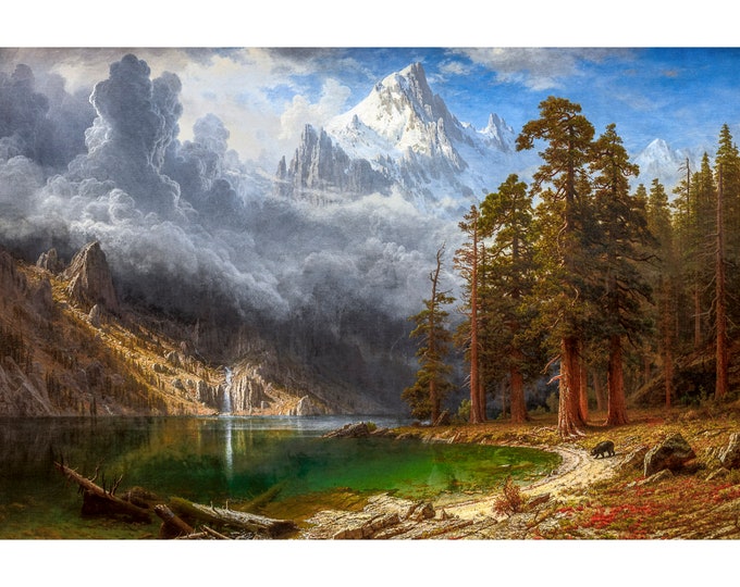 Albert Bierstadt, Mount Corcoran, 1877 | Art Print | Canvas Print | Fine Art Poster | Art Reproduction | Archival Giclee | Gift Wrapped
