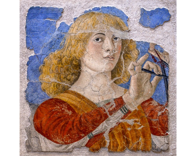 Vatican Fresco, Angel, Melloso da Forli, 1480 | Art Print | Canvas Print | Fine Art Poster | Art Reproduction | Archival Giclee | Gift Wrap