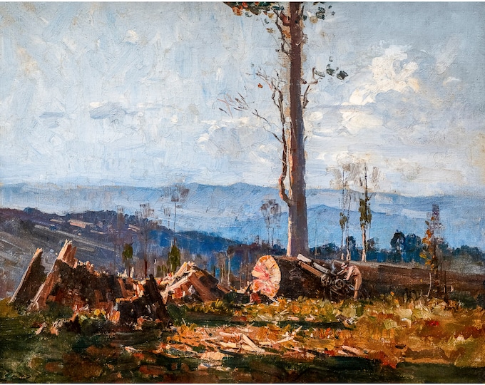 Arthur Streeton, Last of the Messmates, 1928 | Art Print | Canvas Print | Fine Art Poster | Art Reproduction | Archival Giclee | Gift Wrap