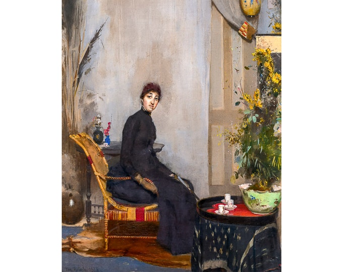 Tom Roberts, Mrs L. A. Abrahams, 1888 | Art Print | Canvas Print | Fine Art Poster | Art Reproduction | Archival Giclee | Gift Wrapped
