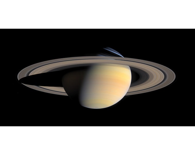 Saturn from Cassini Orbiter, NASA Space Art | Art Print | Canvas Print | Fine Art Poster | Art Reproduction | Archival Giclee | Gift Wrapped
