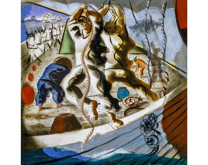 Candido Portinari, Discovery of the Land, 1941 | Art Print | Canvas Print | Fine Art Poster | Art Reproduction | Archival Giclee | Gift Wrap