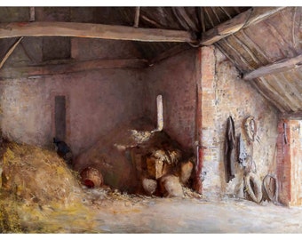 Tom Roberts, A Norfolk Barn, 1909 | Art Print | Canvas Print | Fine Art Poster | Art Reproduction | Archival Giclee | Gift Wrapped