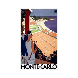 Monte Carlo, Monaco, Travel Ad | Art Print | Canvas Print | Fine Art Poster | Art Reproduction | Archival Giclee | Gift Wrapped
