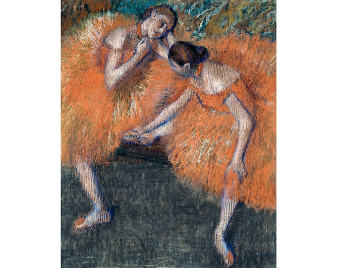 Edgar Degas, Two Dancers, 1898 | Art Print | Canvas Print | Fine Art Poster | Art Reproduction | Archival Giclee | Gift Wrapped