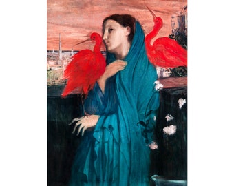 Edgar Degas, Young Woman with Ibis, 1862 | Art Print | Canvas Print | Fine Art Poster | Art Reproduction | Archival Giclee | Gift Wrapped