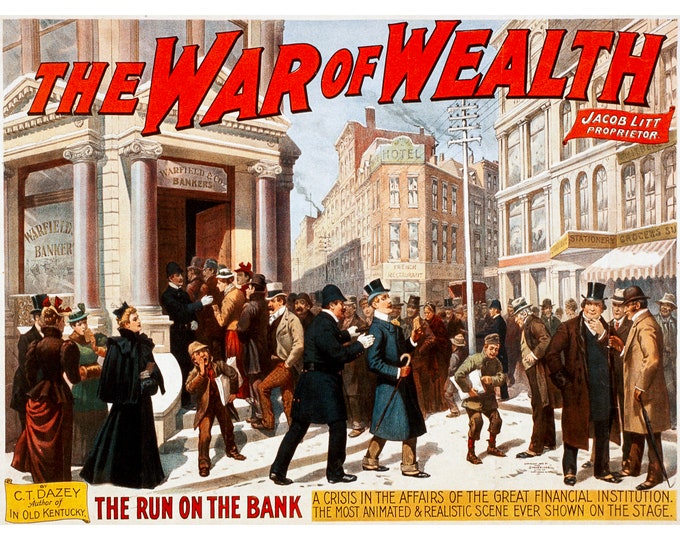 The War of Wealth, C.T. Dazey, Theatre Poster | Art Print | Canvas Print | Fine Art Poster | Art Reproduction | Archival Giclee | Gift Wrap