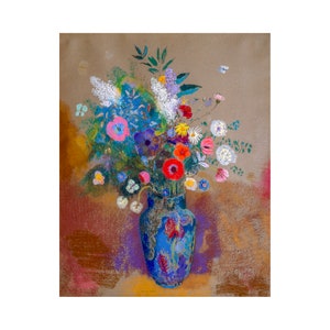 Odilon Redon, Bouquet of Flowers, 1905 | Art Print | Canvas Print | Fine Art Poster | Art Reproduction | Archival Giclee | Gift Wrapped