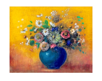 Odilon Redon, Bouquet de fleurs, Redon Art | Art Print | Canvas Print | Fine Art Poster | Art Reproduction | Archival Giclee | Gift Wrapped