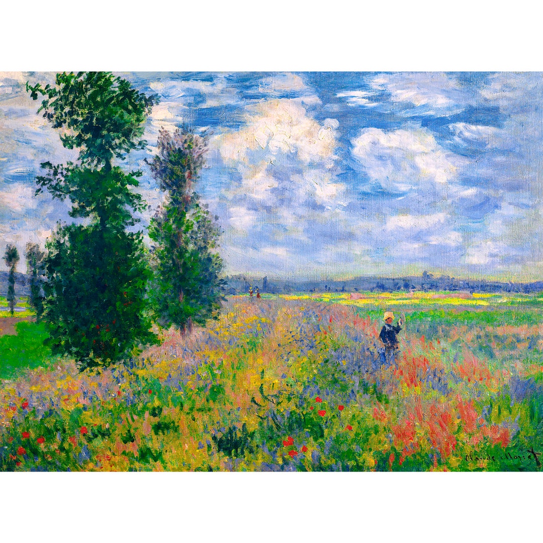 Claude Monet, Poppy Fields Near Argenteuil, 1875 | Art Print | Canvas ...