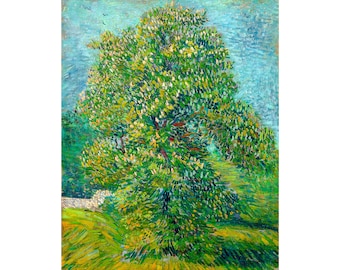 Van Gogh, Horse Chestnut Tree in Blossom, 1887 | Art Print | Canvas Print | Fine Art Poster | Art Reproduction | Archival Giclee | Gift Wrap