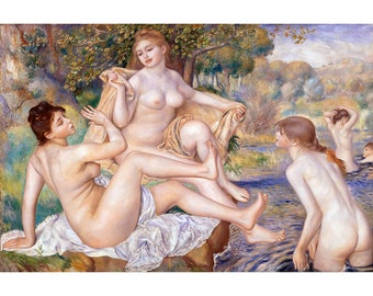 Renoir, The Large Bathers, 1887 | Art Print | Canvas Print | Fine Art Poster | Art Reproduction | Archival Giclee | Gift Wrapped