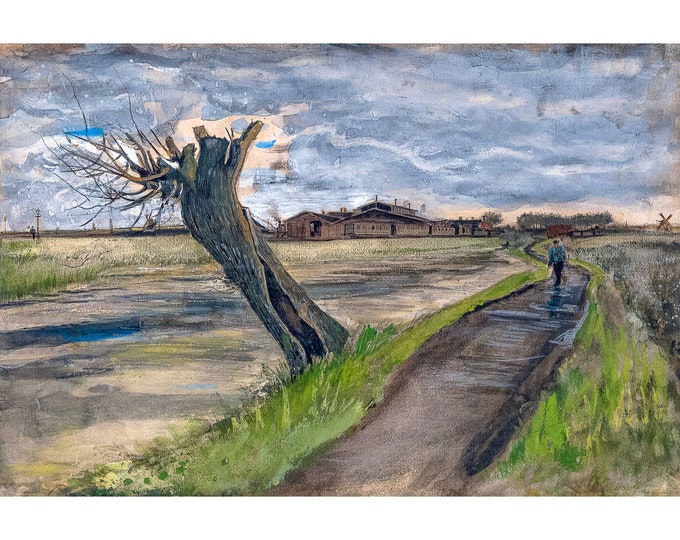 Van Gogh, Pollard Willow, 1882 | Art Print | Canvas Print | Fine Art Poster | Art Reproduction | Archival Giclee | Gift Wrapped