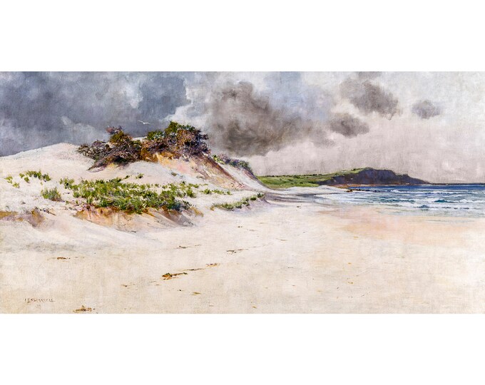 Jessie E Scarvell, The Lonely Margin of the Sea, 1894 | Art Print | Canvas Print | Fine Art Poster | Art Reproduction | Archival Giclee