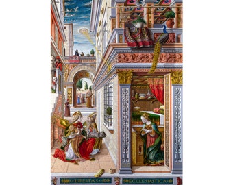 Carlo Crivelli, The Annunciation, with Saint Emidius, 1486 | Art Print | Canvas Print | Fine Art Poster | Art Reproduction | Archival Giclee