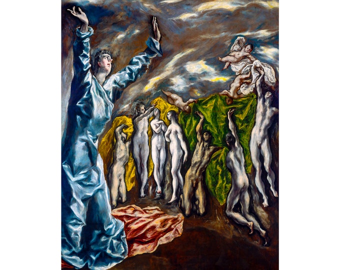 El Greco, Opening of the Fifth Seal, 1614 | Art Print | Canvas Print | Fine Art Poster | Art Reproduction | Archival Giclee | Gift Wrapped
