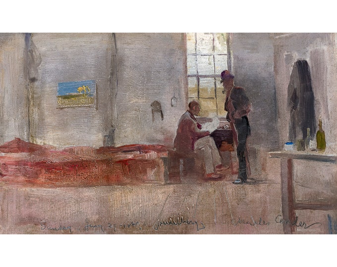 Charles Conder, Impressionists' Camp, 1889 | Art Print | Canvas Print | Fine Art Poster | Art Reproduction | Archival Giclee | Gift Wrapped