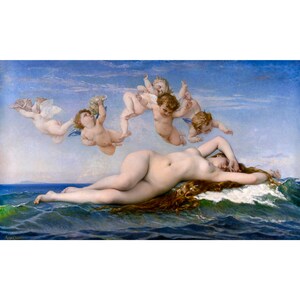 Alexandre Cabanel, The Birth of Venus, 1863 | Art Print | Canvas Print | Fine Art Poster | Art Reproduction | Archival Giclee | Gift Wrapped