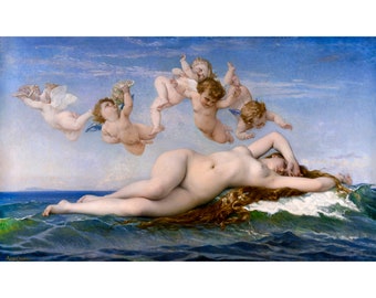 Alexandre Cabanel, The Birth of Venus, 1863 | Art Print | Canvas Print | Fine Art Poster | Art Reproduction | Archival Giclee | Gift Wrapped
