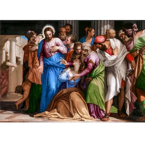 Paolo Veronese, The Conversion of Mary Magdalene, 1548 | Art Print | Canvas Print | Fine Art Poster | Art Reproduction | Archival Giclee