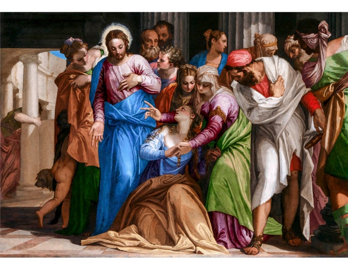 Paolo Veronese, The Conversion of Mary Magdalene, 1548 | Art Print | Canvas Print | Fine Art Poster | Art Reproduction | Archival Giclee