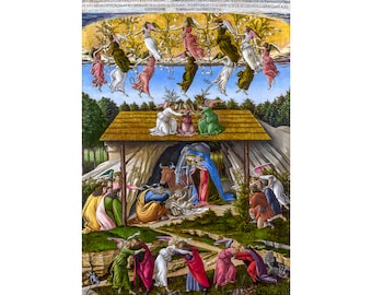 Sandro Botticelli – The Mystical Nativity, (1500), Canvas Print or Fine Art Giclee – Enhanced
