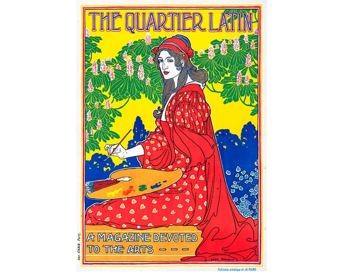 The Quartier Latin, A Magazine Devoted To The Arts, Advertising Poster | Art Print | Canvas Print | Fine Art Poster | Art Reproduction