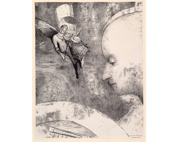 Odilon Redon, The Celestial Art, 1894 | Art Print | Canvas Print | Fine Art Poster | Art Reproduction | Archival Giclee | Gift Wrapped