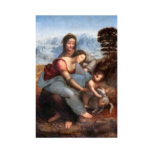 Leonardo da Vinci, The Virgin and Child with St. Anne, 1513 | Art Print | Canvas Print | Fine Art Poster | Art Reproduction | Archival