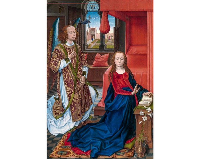 Hans Memling, The Annunciation, 1465 | Art Print | Canvas Print | Fine Art Poster | Art Reproduction | Archival Giclee | Gift Wrapped