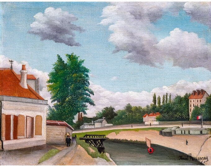 Henri Rousseau, Outskirts of Paris, 1897 | Art Print | Canvas Print | Fine Art Poster | Art Reproduction | Archival Giclee | Gift Wrapped