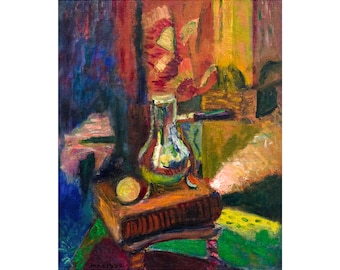 Henri Matisse, Still Life with Chocolate Pot 1900, Nature morte a la chocolatiere | Art Print or Canvas | Reproduction | Archival Giclee