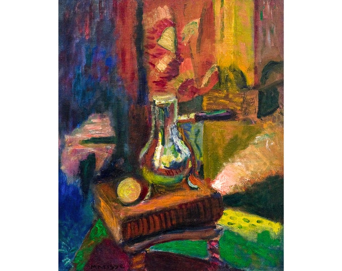 Henri Matisse, Still Life with Chocolate Pot 1900, Nature morte a la chocolatiere | Art Print or Canvas | Reproduction | Archival Giclee