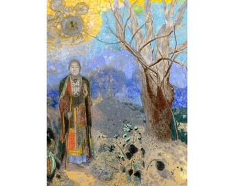Odilon Redon, Buddha, 1907 | Art Print | Canvas Print | Fine Art Poster | Art Reproduction | Archival Giclee | Gift Wrapped