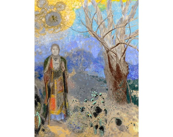 Odilon Redon, Buddha, 1907 | Art Print | Canvas Print | Fine Art Poster | Art Reproduction | Archival Giclee | Gift Wrapped