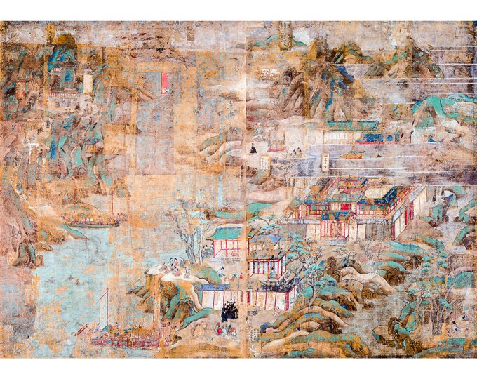 Hata no Chitei, Illustrated Biography of Prince Shôtoku, 1069 | Art Print | Canvas Print | Fine Art Poster | Art Reproduction | Archival
