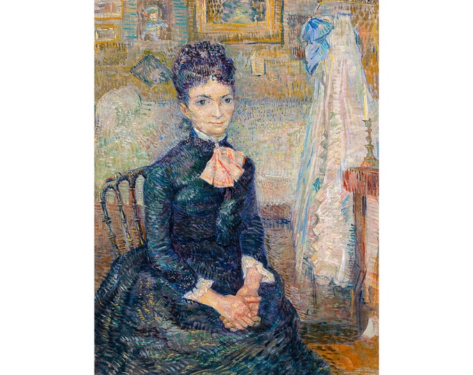 Van Gogh, Portrait of Léonie Rose Charbuy-Davy, 1887 | Art Print | Canvas Print | Fine Art Poster | Art Reproduction | Archival Giclee